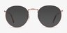 Ray-Ban RB3637V New Round Rose Gold MetalEyeglass Frames from EyeBuyDirect, with Tinted Lenses