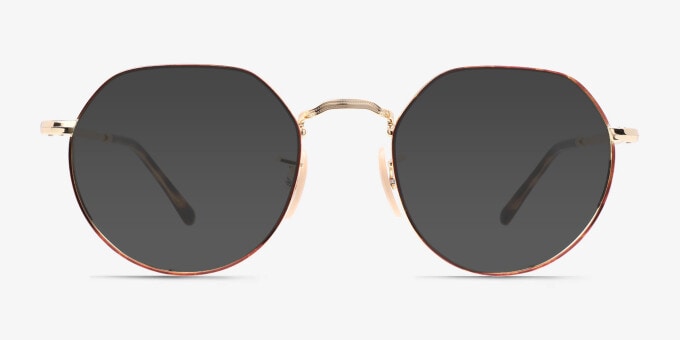 Ray-Ban RB6465 Jack - Geometric Gold Frame Eyeglasses