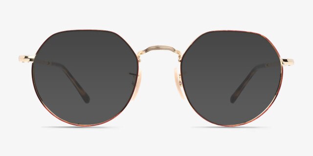 Ray-Ban RB6465 Jack Tortoise On Arista MetalEyeglass Frames from EyeBuyDirect, with Tinted Lenses