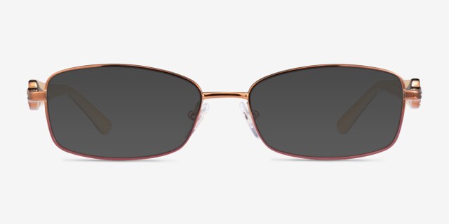 Vogue Eyewear VO3845B Brown Pink MetalEyeglass Frames from EyeBuyDirect, with Tinted Lenses