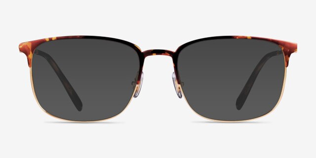 Ray-Ban RB6494 Tortoise Gold MetalEyeglass Frames from EyeBuyDirect, with Tinted Lenses
