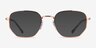 Ray-Ban RB6496 Rose Gold MetalEyeglass Frames from EyeBuyDirect, with Tinted Lenses
