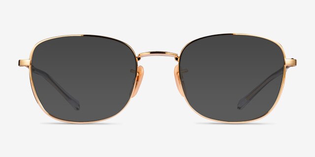 Ray-Ban RB6497 Gold MetalEyeglass Frames from EyeBuyDirect, with Tinted Lenses