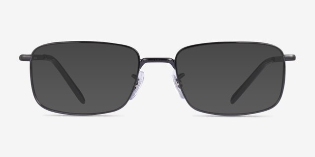 Ray-Ban RB3717V Black MetalEyeglass Frames from EyeBuyDirect, with Tinted Lenses