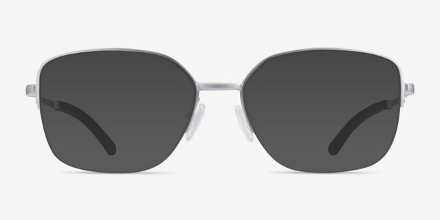 Oakley Moonglow Satin Chrome MetalEyeglass Frames from EyeBuyDirect, with Tinted Lenses