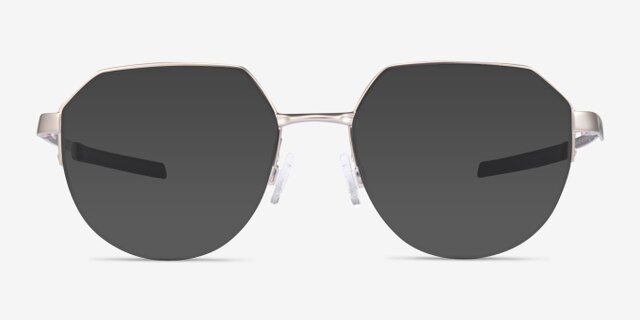 Oakley Inner Foil Satin Chrome MetalEyeglass Frames from EyeBuyDirect, with Tinted Lenses