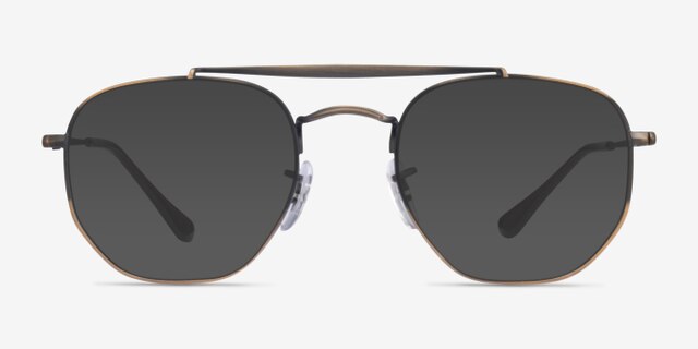Ray-Ban RB3648V Antique Gold MetalEyeglass Frames from EyeBuyDirect, with Tinted Lenses