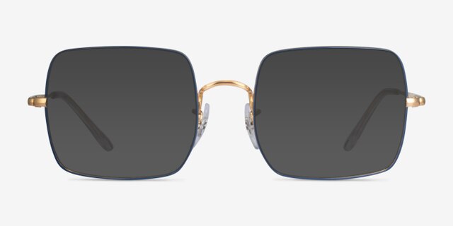 Ray-Ban RB1971V Blue Gold MetalEyeglass Frames from EyeBuyDirect, with Tinted Lenses