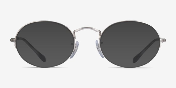 Ray-Ban RB6547 - Oval Matte Silver Frame Eyeglasses | Eyebuydirect
