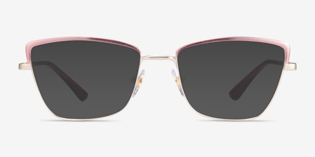 Vogue Eyewear VO4185 Brushed Pink Pale Gold MetalEyeglass Frames from EyeBuyDirect, with Tinted Lenses