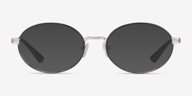 Vogue Eyewear VO4190 Black Silver MetalEyeglass Frames from EyeBuyDirect, with Tinted Lenses