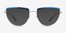 Vogue Eyewear VO4230 Blue Silver MetalEyeglass Frames from EyeBuyDirect, with Tinted Lenses