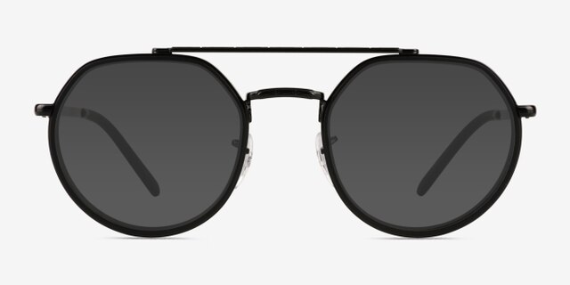 Ray-Ban RB3765V Black MetalEyeglass Frames from EyeBuyDirect, with Tinted Lenses