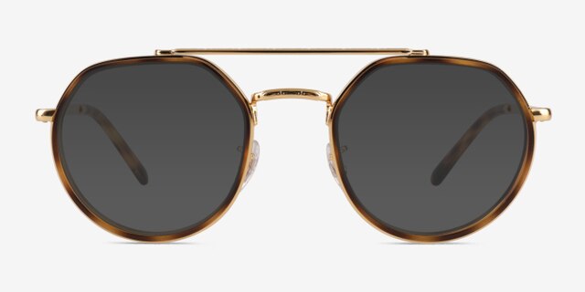 Ray-Ban RB3765V Tortoise MetalEyeglass Frames from EyeBuyDirect, with Tinted Lenses