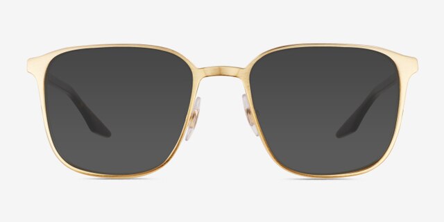 Ray-Ban RB6512 Brushed Gold MetalEyeglass Frames from EyeBuyDirect, with Tinted Lenses
