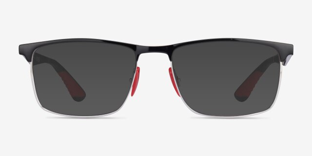 Ray-Ban RB6516M Black Silver MetalEyeglass Frames from EyeBuyDirect, with Tinted Lenses