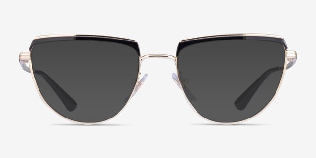 Vogue Eyewear VO4230 Black Gold MetalEyeglass Frames from EyeBuyDirect, with Tinted Lenses