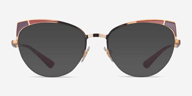 Vogue Eyewear VO4153 Pink Purple Rose Gold MetalEyeglass Frames from EyeBuyDirect, with Tinted Lenses