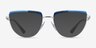 Vogue Eyewear VO4230 Blue Shiny Silver MetalEyeglass Frames from EyeBuyDirect, with Tinted Lenses
