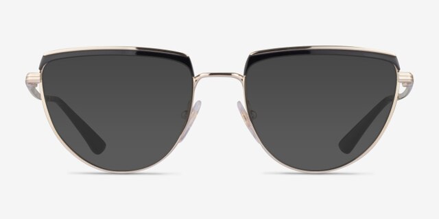 Vogue Eyewear VO4230 Black Pale Gold MetalEyeglass Frames from EyeBuyDirect, with Tinted Lenses