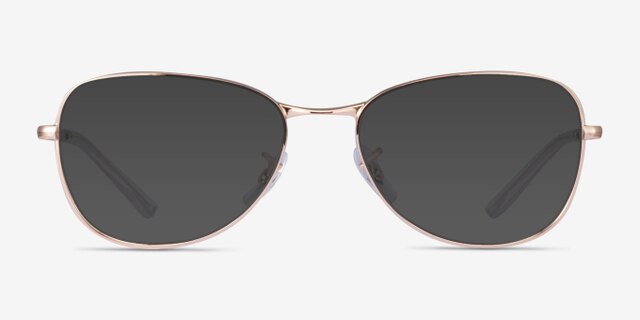 Ray-Ban RB3733V Rose Gold MetalEyeglass Frames from EyeBuyDirect, with Tinted Lenses