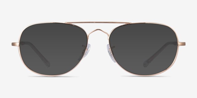 Ray-Ban RB3735V Bain Bridge Rose Gold MetalEyeglass Frames from EyeBuyDirect, with Tinted Lenses