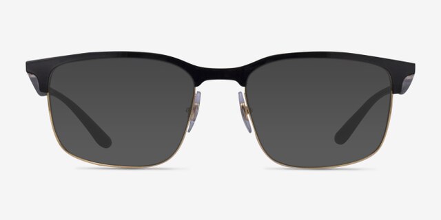 Ray-Ban RB6518 Liteforce Black Gold MetalEyeglass Frames from EyeBuyDirect, with Tinted Lenses