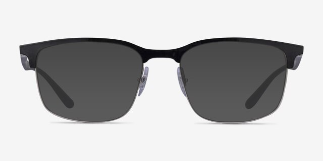 Ray-Ban RB6518 Liteforce Black Silver MetalEyeglass Frames from EyeBuyDirect, with Tinted Lenses