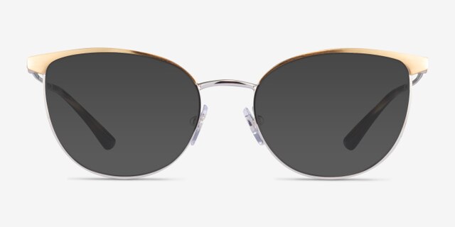 Vogue Eyewear VO4208 Silver Gold MetalEyeglass Frames from EyeBuyDirect, with Tinted Lenses