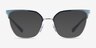 Vogue Eyewear VO4249 Blue Silver MetalEyeglass Frames from EyeBuyDirect, with Tinted Lenses