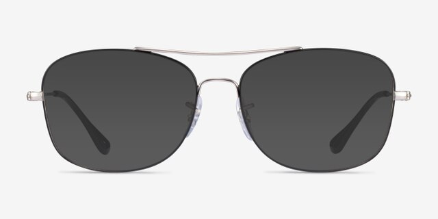 Ray-Ban RB6499 Black Silver MetalEyeglass Frames from EyeBuyDirect, with Tinted Lenses