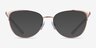 Armani Exchange AX1034 Shiny Rose Gold MetalEyeglass Frames from EyeBuyDirect, with Tinted Lenses