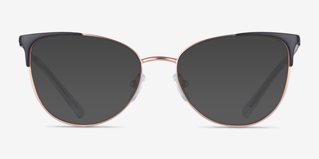 Armani Exchange AX1034 Rose Gold Black MetalEyeglass Frames from EyeBuyDirect, with Tinted Lenses