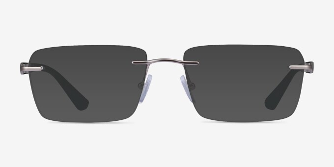 Armani Exchange AX1064 - Rectangle Matte Silver Frame Eyeglasses