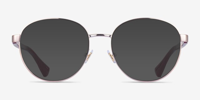 Ralph RA6050 Shiny Rose Gold MetalEyeglass Frames from EyeBuyDirect, with Tinted Lenses