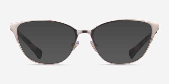 Ralph RA6055 Shiny Silver MetalEyeglass Frames from EyeBuyDirect, with Tinted Lenses
