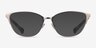 Ralph RA6055 Shiny Silver MetalEyeglass Frames from EyeBuyDirect, with Tinted Lenses