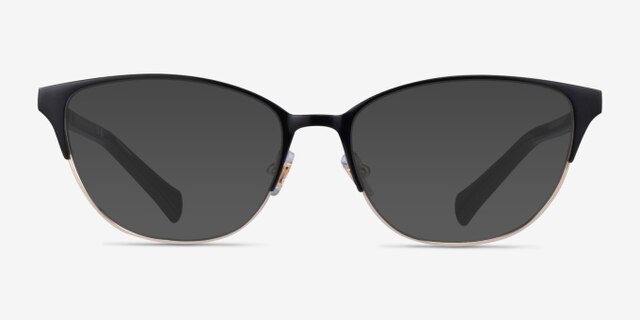 Ralph RA6055 Black Gold MetalEyeglass Frames from EyeBuyDirect, with Tinted Lenses