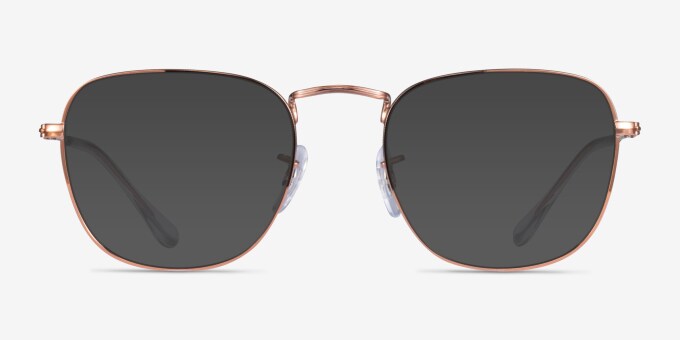Ray-Ban RB3857V Frank - Square Shiny Rose Gold Frame Eyeglasses