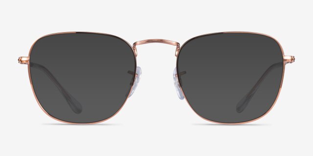 Ray-Ban RB3857V Frank Shiny Rose Gold MetalEyeglass Frames from EyeBuyDirect, with Tinted Lenses