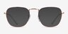 Ray-Ban RB3857V Frank Shiny Rose Gold MetalEyeglass Frames from EyeBuyDirect, with Tinted Lenses