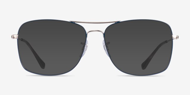 Ray-Ban RB6498 Silver Blue MetalEyeglass Frames from EyeBuyDirect, with Tinted Lenses