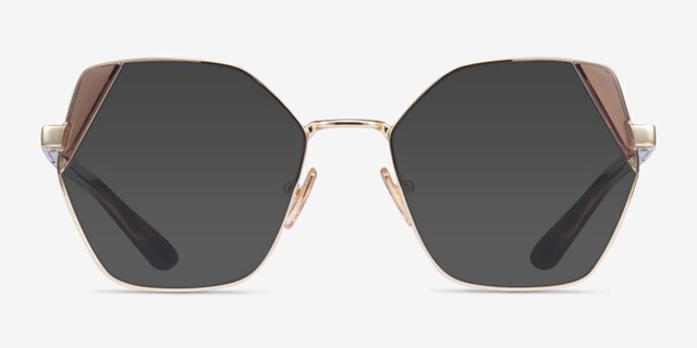 Vogue Eyewear VO4270 Shiny Gold Brown MetalEyeglass Frames from EyeBuyDirect, with Tinted Lenses