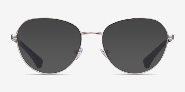 Ralph RA6054 Gunmetal Blue MetalEyeglass Frames from EyeBuyDirect, with Tinted Lenses