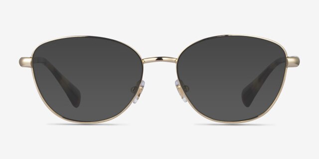 Ralph RA6057 Light Gold MetalEyeglass Frames from EyeBuyDirect, with Tinted Lenses
