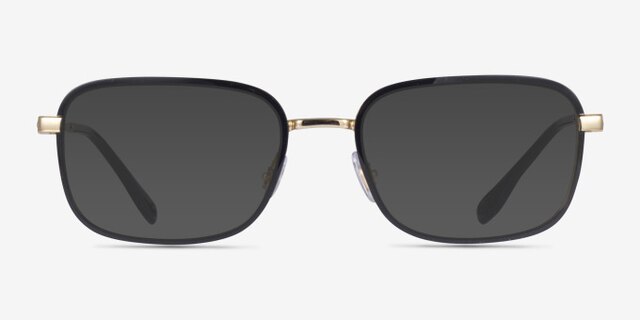 Ray-Ban RB6495 Black Gold MetalEyeglass Frames from EyeBuyDirect, with Tinted Lenses