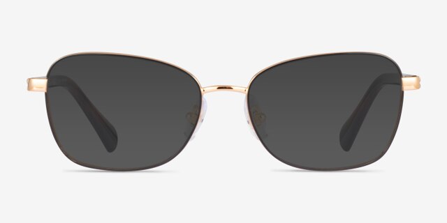 Ralph RA6062 Black Gold MetalEyeglass Frames from EyeBuyDirect, with Tinted Lenses