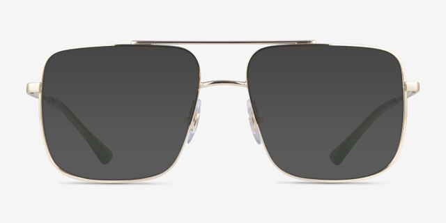 Ray-Ban RB3758V Gold MetalEyeglass Frames from EyeBuyDirect, with Tinted Lenses