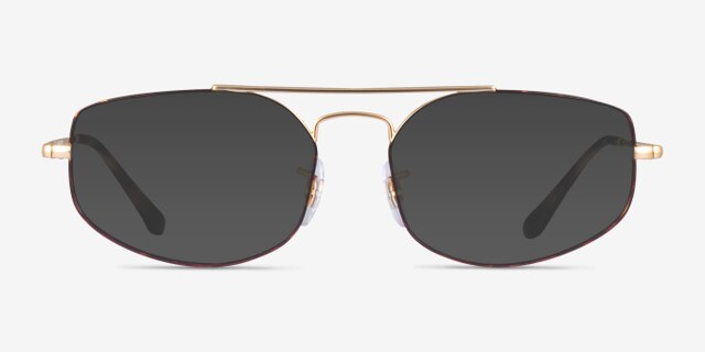 Ray-Ban RB6545 Explorer 5 Gold Tortoise MétalMontures de lunettes de vue d'EyeBuyDirect, Avec des Verres Teintés