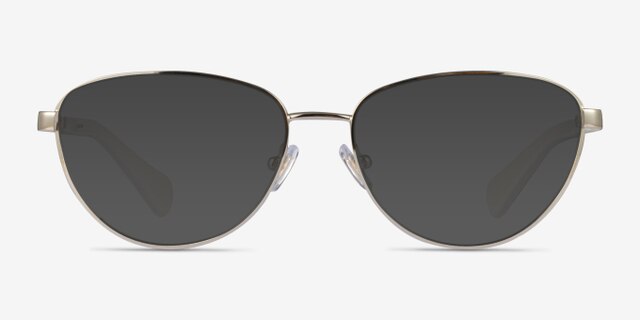 Ralph RA6049 Gold MetalEyeglass Frames from EyeBuyDirect, with Tinted Lenses